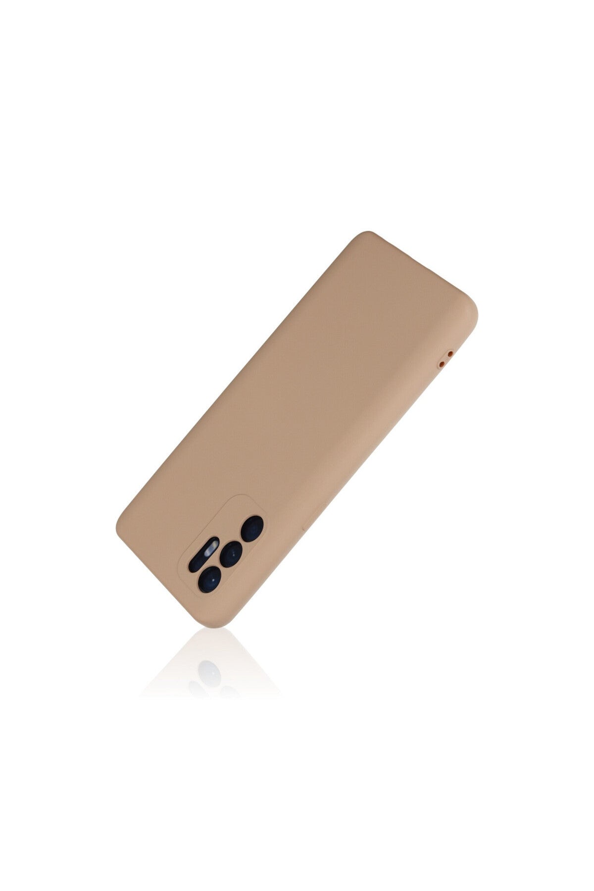 Oppo Reno 6 Uyumlu Kılıf Nano içi Kadife Silikon - Pudra