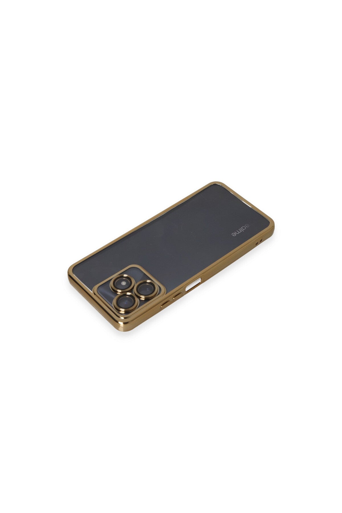 Realme C53 Uyumlu Kılıf Lensli Silikon - Gold