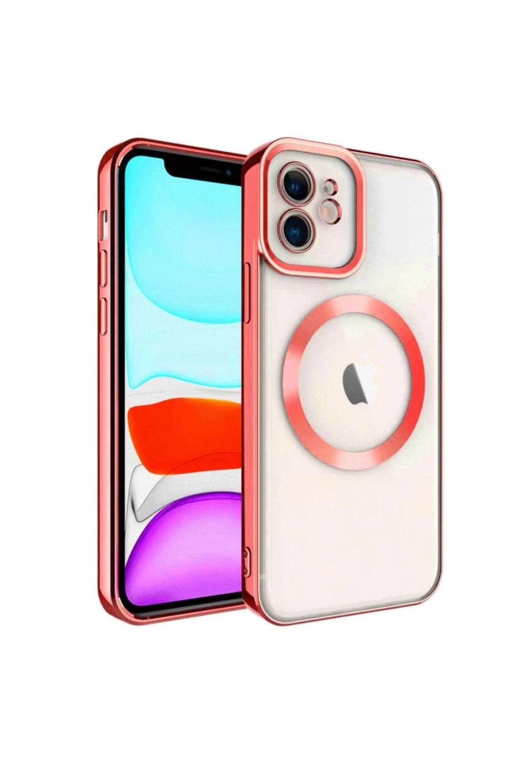 Apple iPhone 12 Uyumlu Kılıf Kross Magneticsafe Kapak - Kırmızı