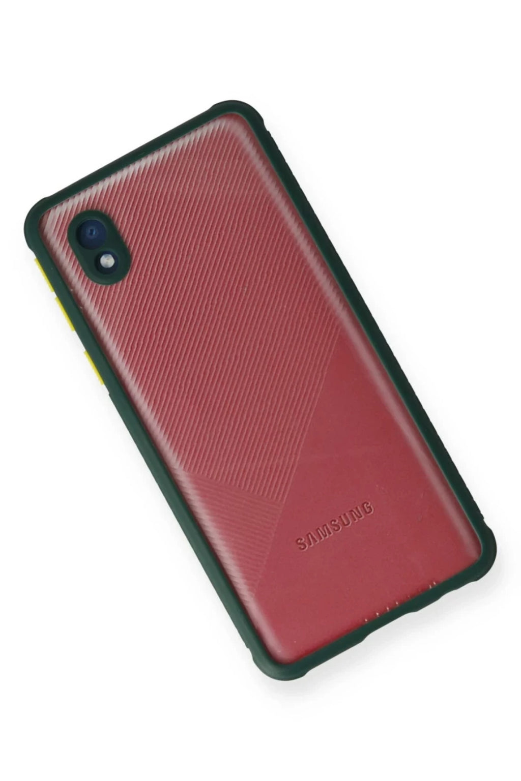 Samsung Galaxy A01 Core Uyumlu Kılıf Miami Şeffaf Silikon - Koyu Yeşil