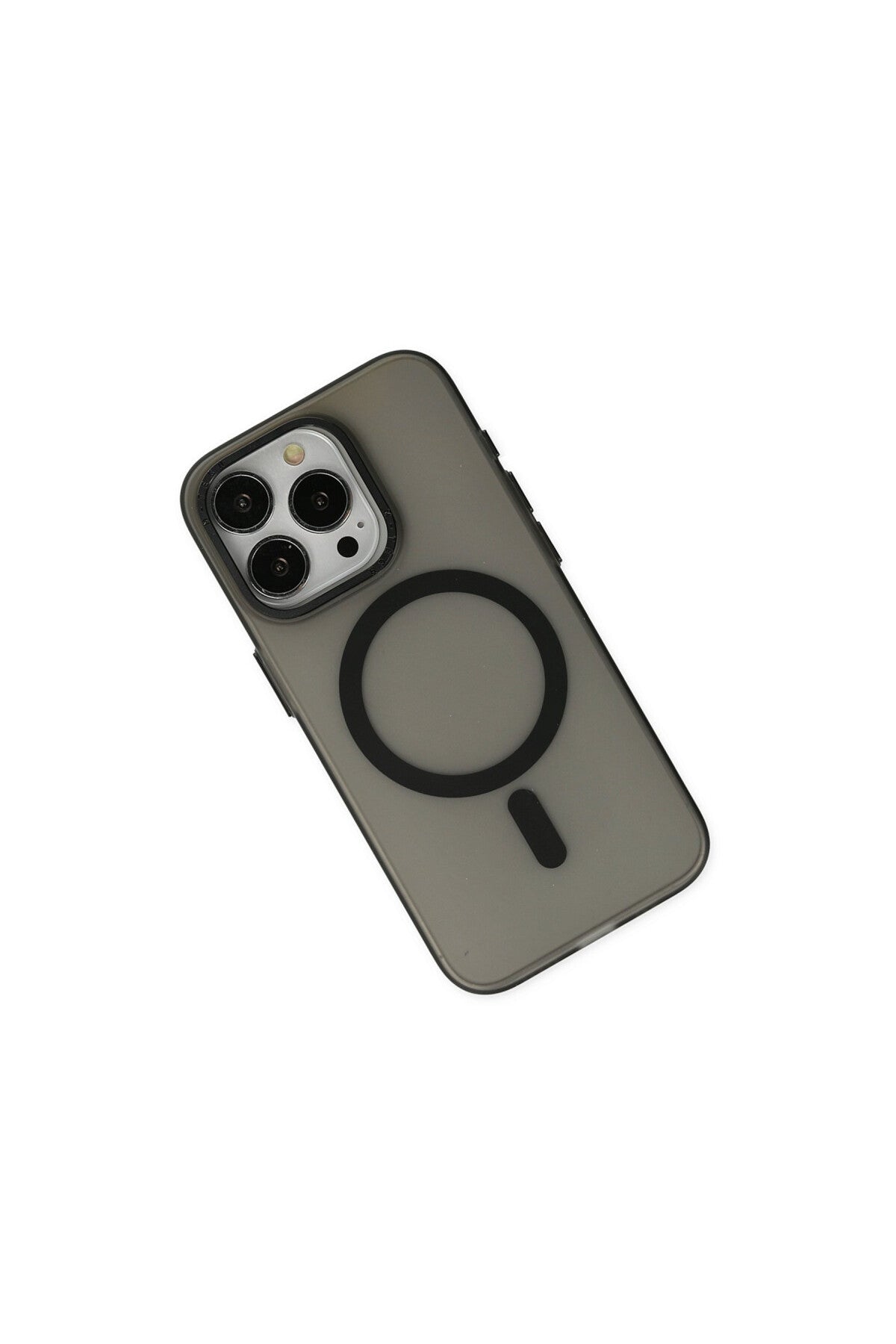 Apple iPhone 15 Pro Uyumlu Kılıf Lodos Magneticsafe Mat Kapak - Siyah