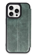 Apple iPhone 14 Pro Uyumlu Kılıf Flip Cover - Koyu Yeşil