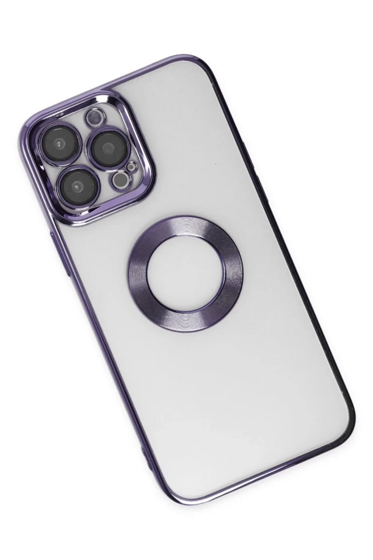 Apple iPhone 14 Pro Uyumlu Kılıf Slot Silikon - Mor