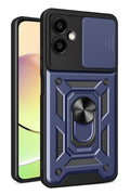 Samsung Galaxy A07 4G Uyumlu Pars Lens Yüzüklü Silikon - Lacivert