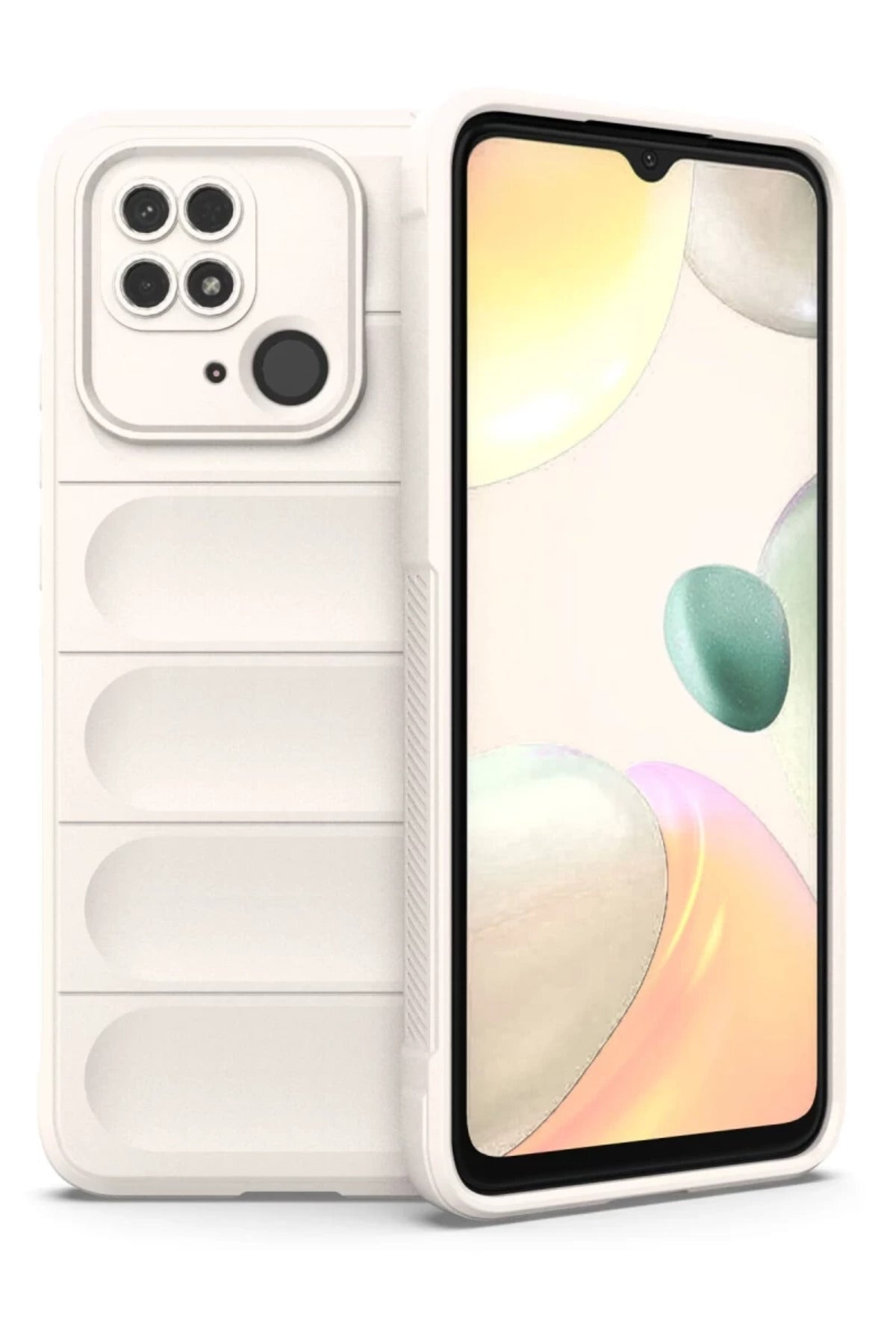 Xiaomi Redmi 10C Uyumlu Kılıf Optimum Silikon - Krem