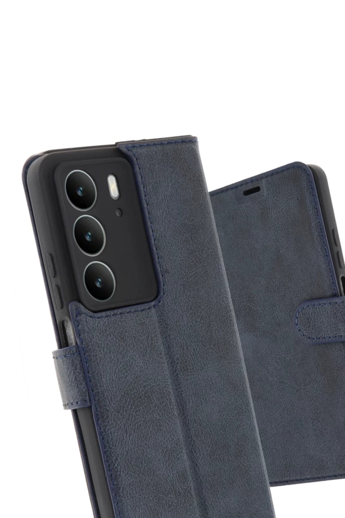 Realme C75 4G Uyumlu Trend S Plus Kapaklı Kılıf - Lacivert