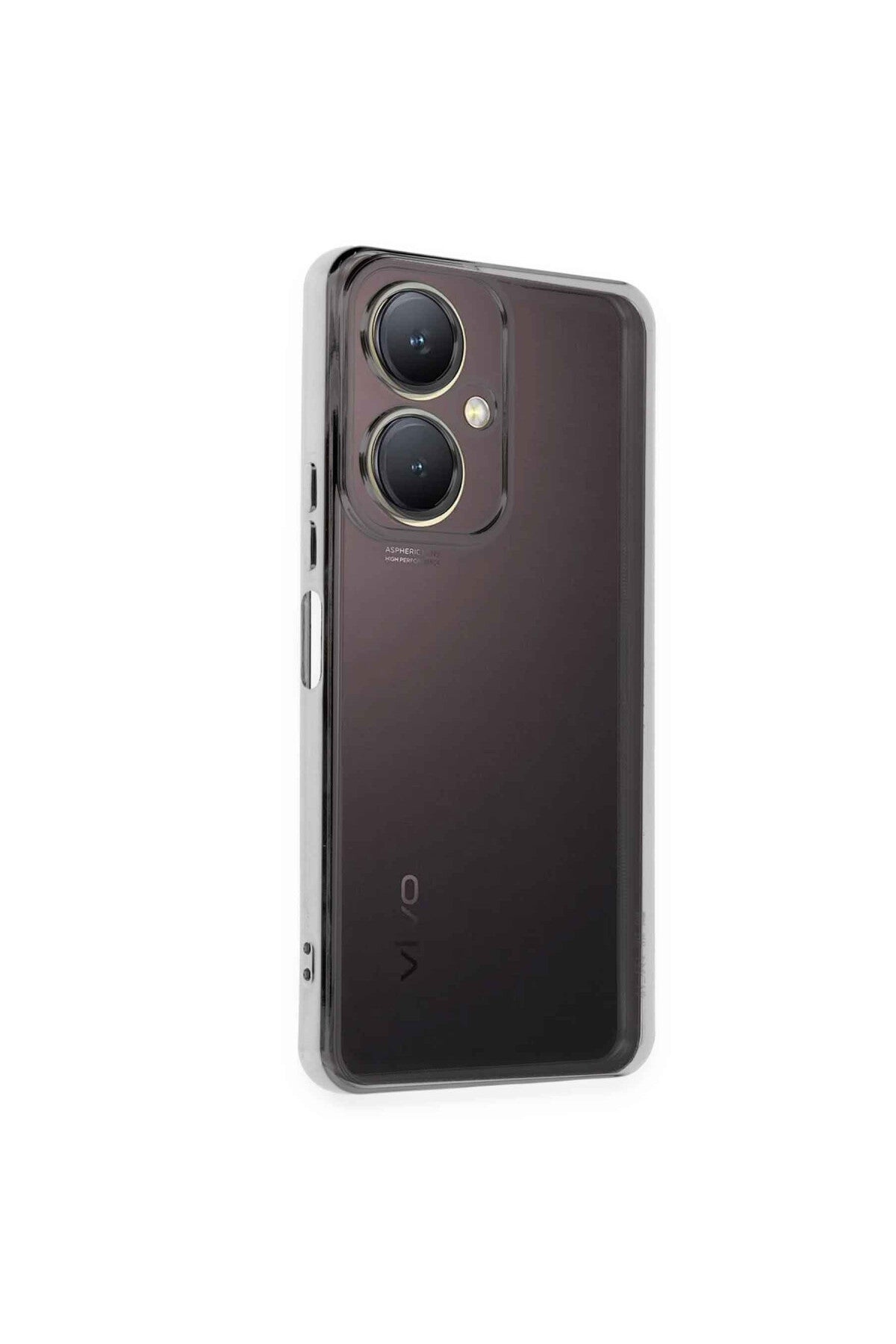 Vivo Y27 Uyumlu Kılıf Lensli Silikon - Gümüş