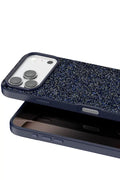 Onegif Apple iPhone 17 Pro Max Uyumlu Bright Simli Kapak - Mavi