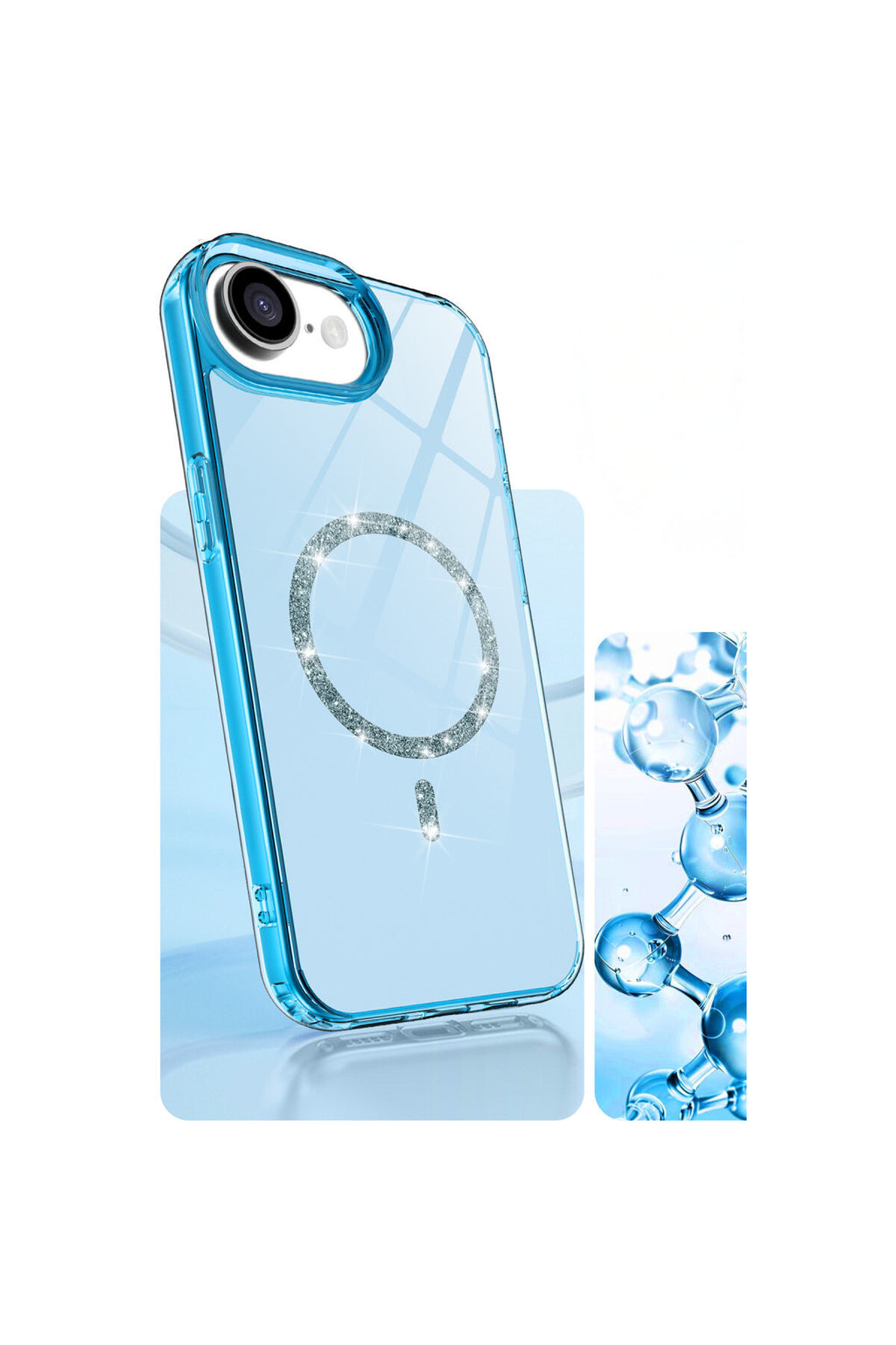 Apple iPhone 16E Uyumlu Live Diamond Magsafe Kapak - Siyah