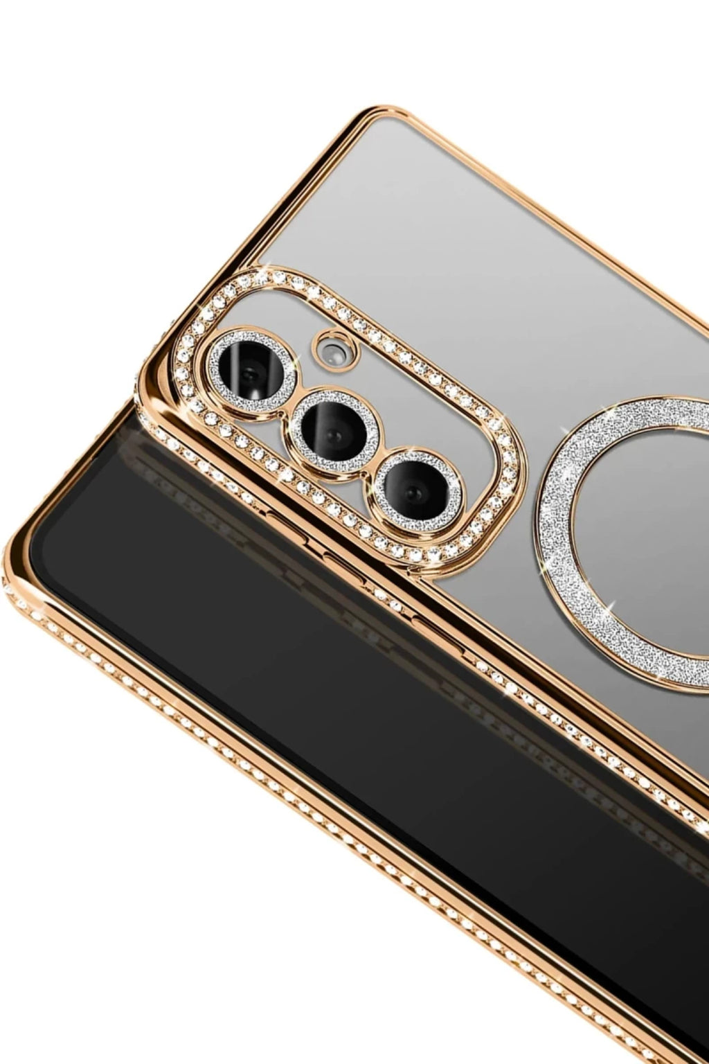 Samsung Galaxy S26 Plus Uyumlu Joke Simli Magneticsafe Kılıf - Gold