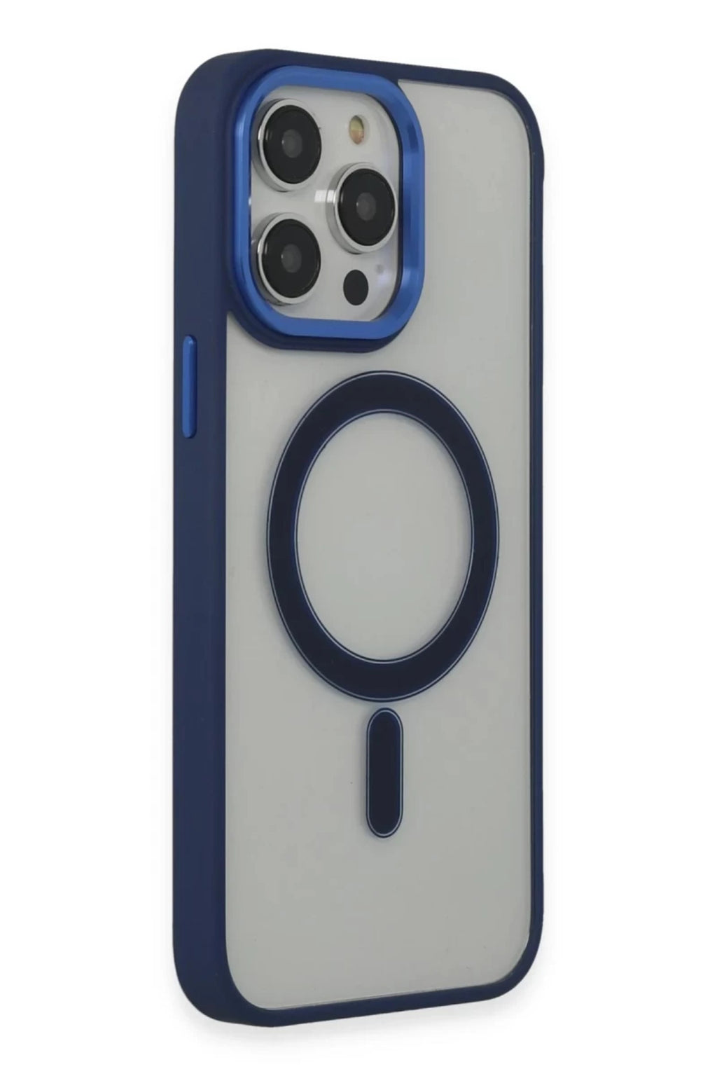 Apple iPhone 15 Pro Max Uyumlu Kılıf Room Magneticsafe Silikon - Lacivert