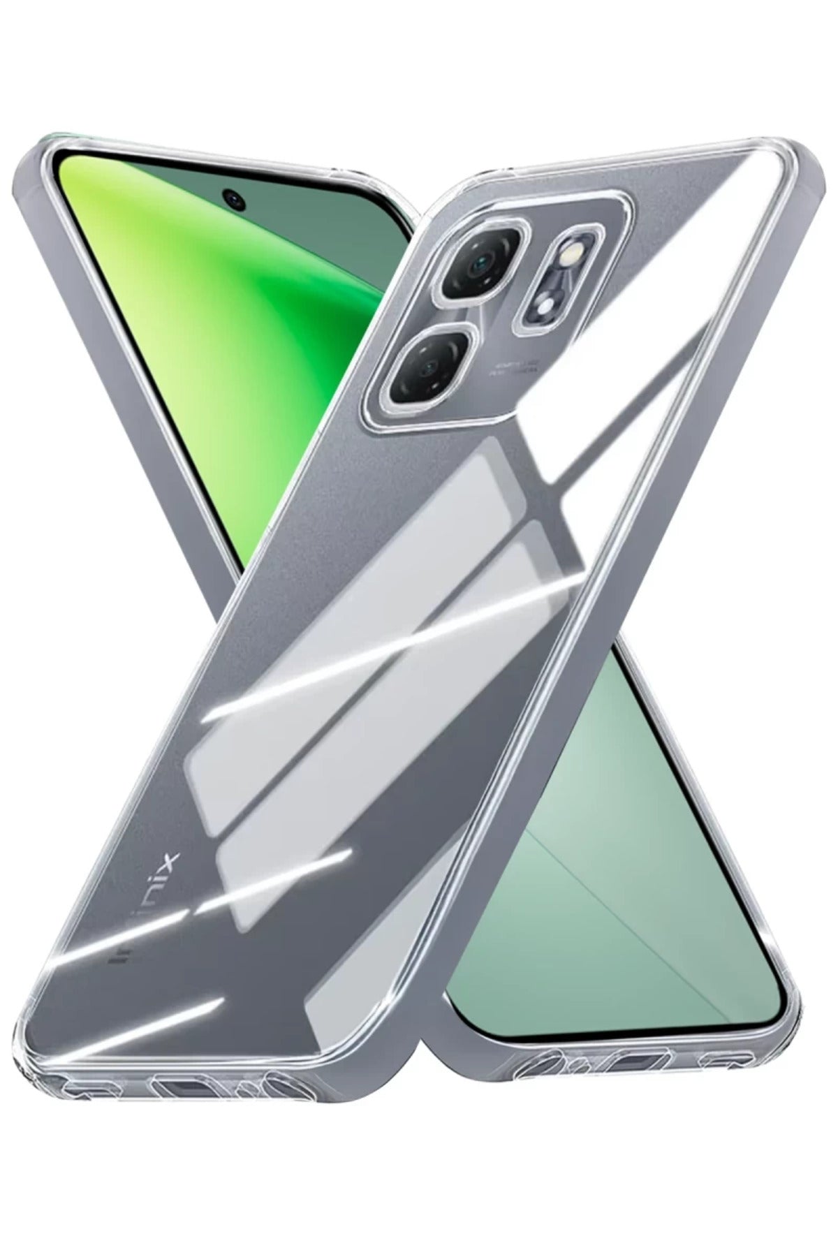 İnfinix Smart 9 Uyumlu Kılıf Lüx Şeffaf Silikon