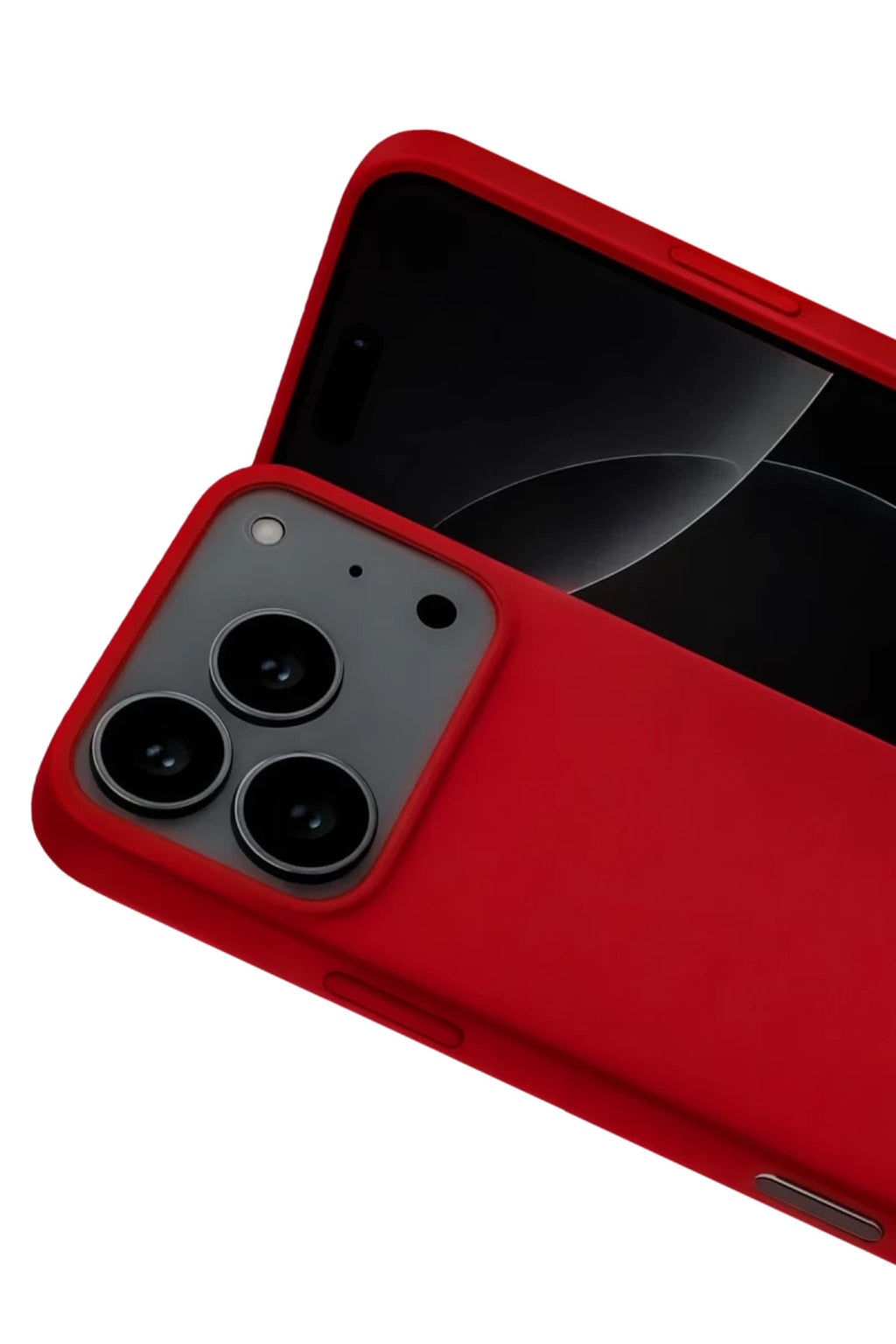 Apple iPhone 17 Pro Max Uyumlu Nano içi Kadife Silikon - Kırmızı