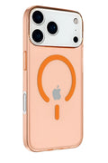 Apple iPhone 17 Pro Max Uyumlu Kılıf Pc Real Magsafe Kapak - Turuncu