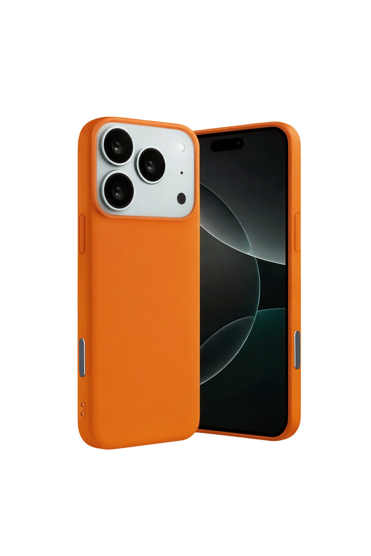 Apple iPhone 17 Pro Uyumlu Nano içi Kadife Silikon - Turuncu