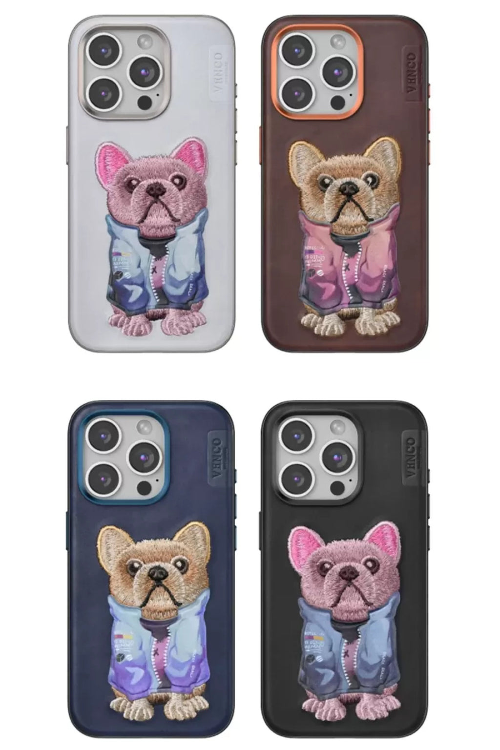 Venco Apple iPhone 15 Pro Uyumlu Cute Desenli Kapak - Siyah