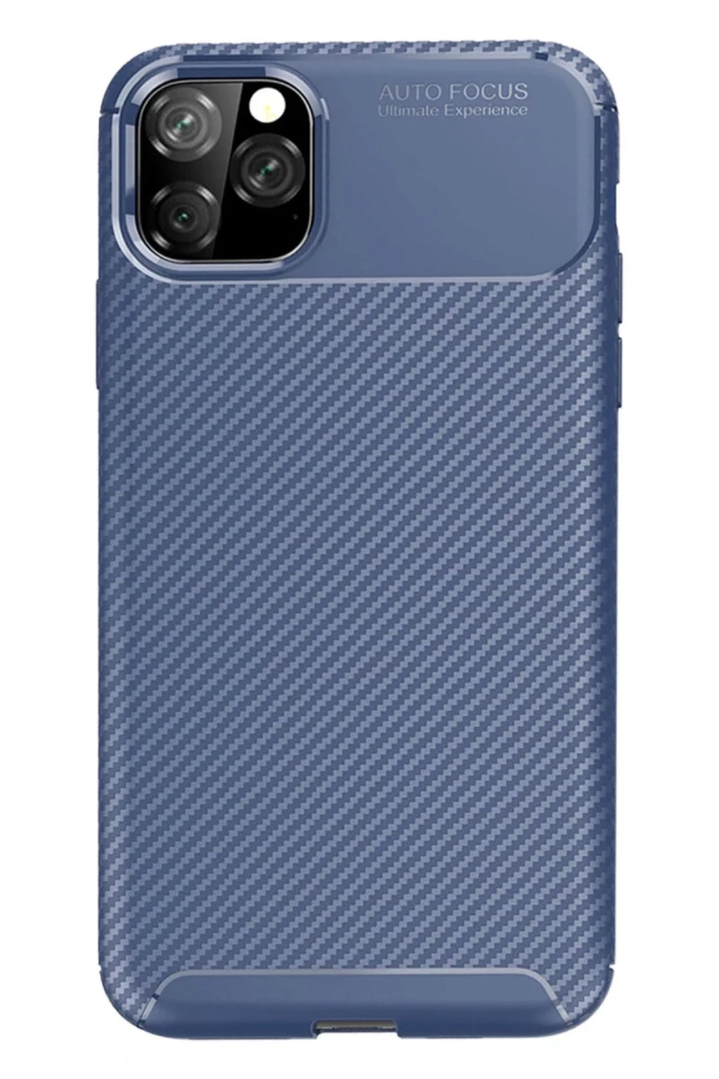 Apple iPhone 11 Pro Max Uyumlu Kılıf Auto Focus Karbon Kapak - Lacivert