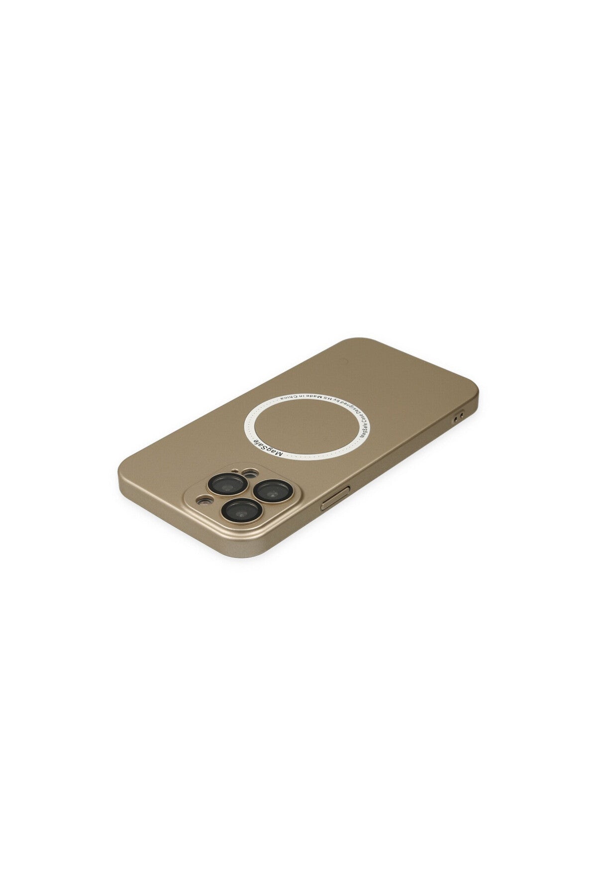 Apple iPhone 13 Pro Uyumlu Kılıf Jack Magneticsafe Lens Silikon - Gold