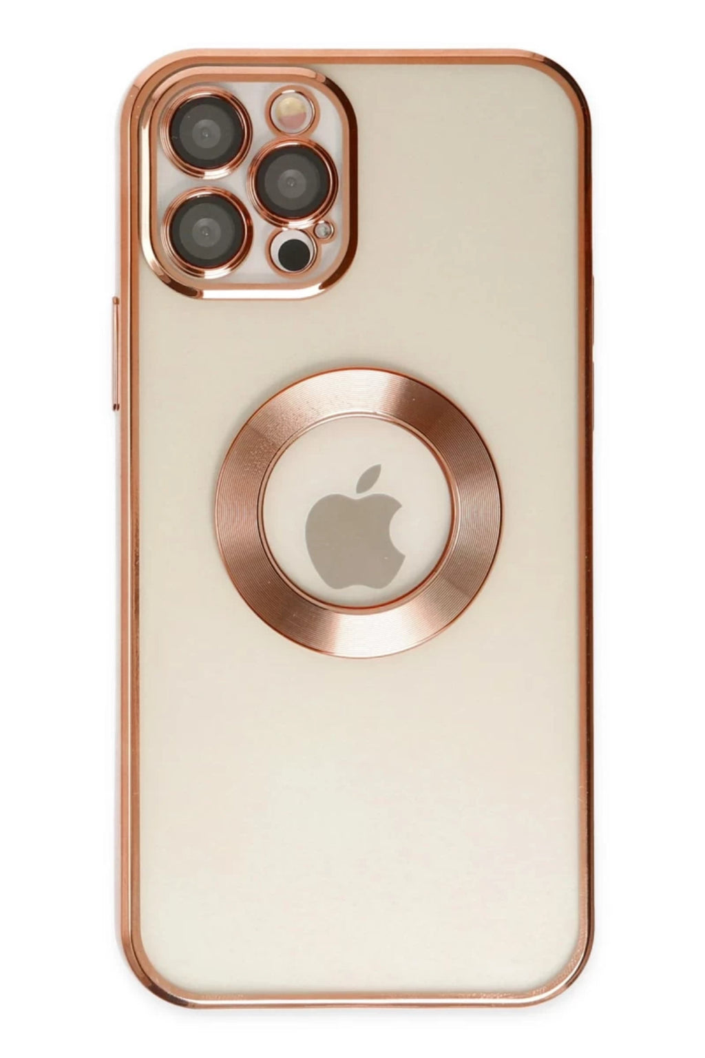 Apple iPhone 12 Pro Uyumlu Kılıf Slot Silikon - Rose Gold