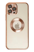 Apple iPhone 12 Pro Uyumlu Kılıf Slot Silikon - Rose Gold