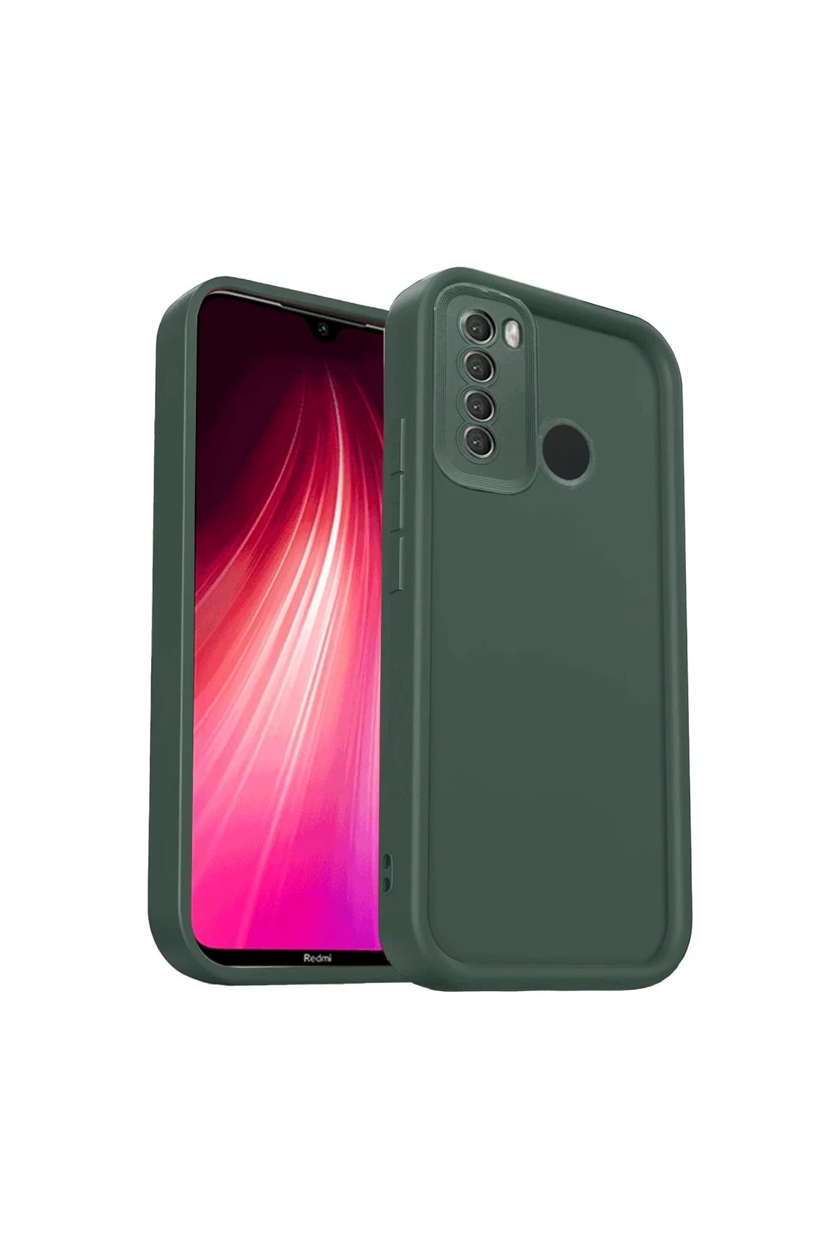 Xiaomi Redmi Note 8 Uyumlu Kılıf Viera Silikon - Koyu Yeşil