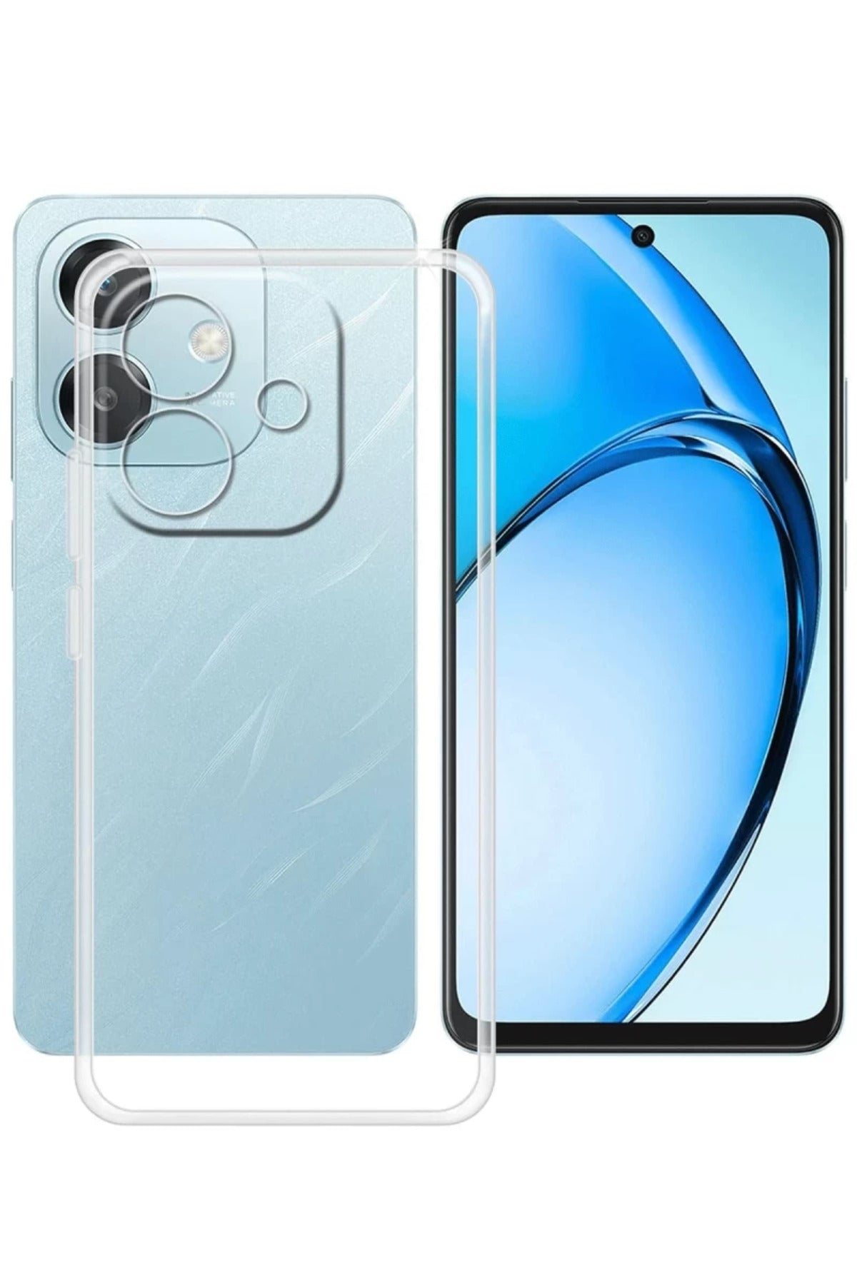 Oppo A3 Uyumlu Kılıf Lüx Şeffaf Silikon