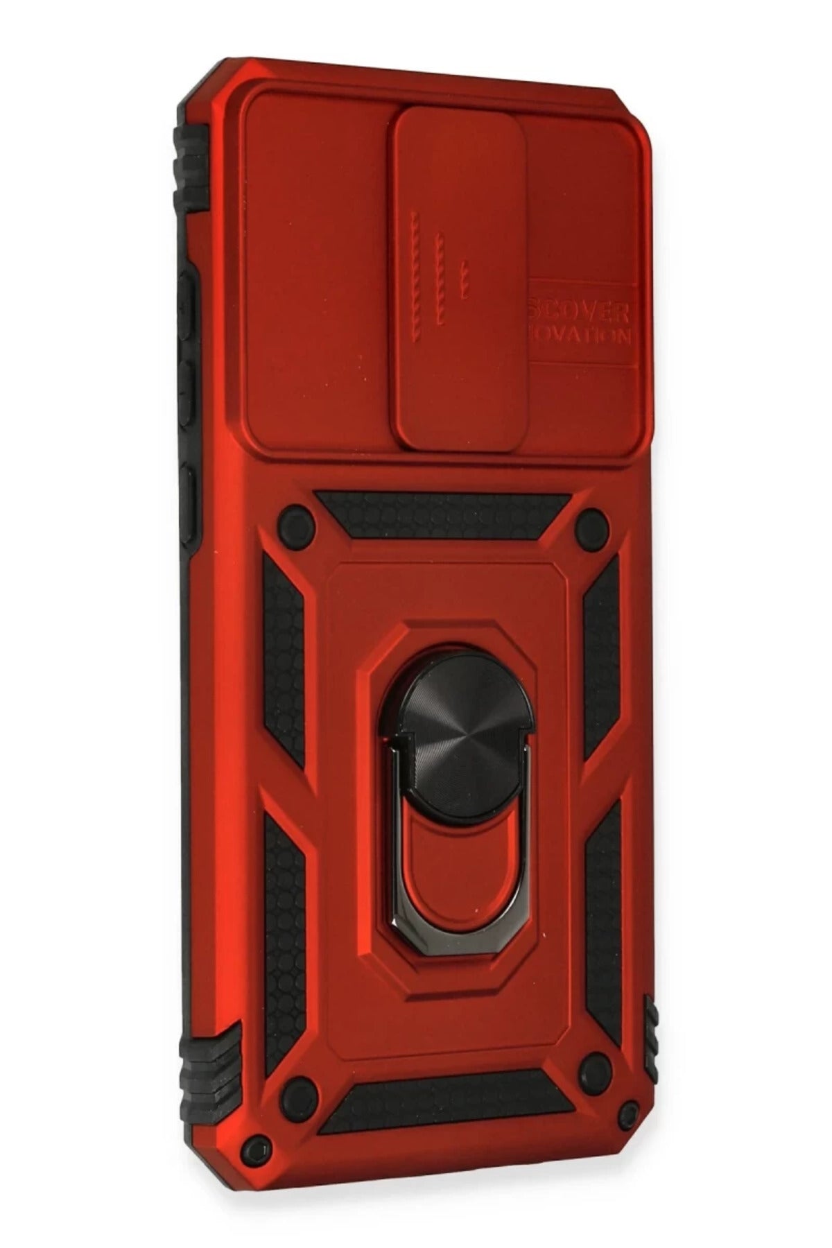Xiaomi Redmi Note 8 Pro Uyumlu Kılıf Pars Lens Yüzüklü Silikon - Kırmızı