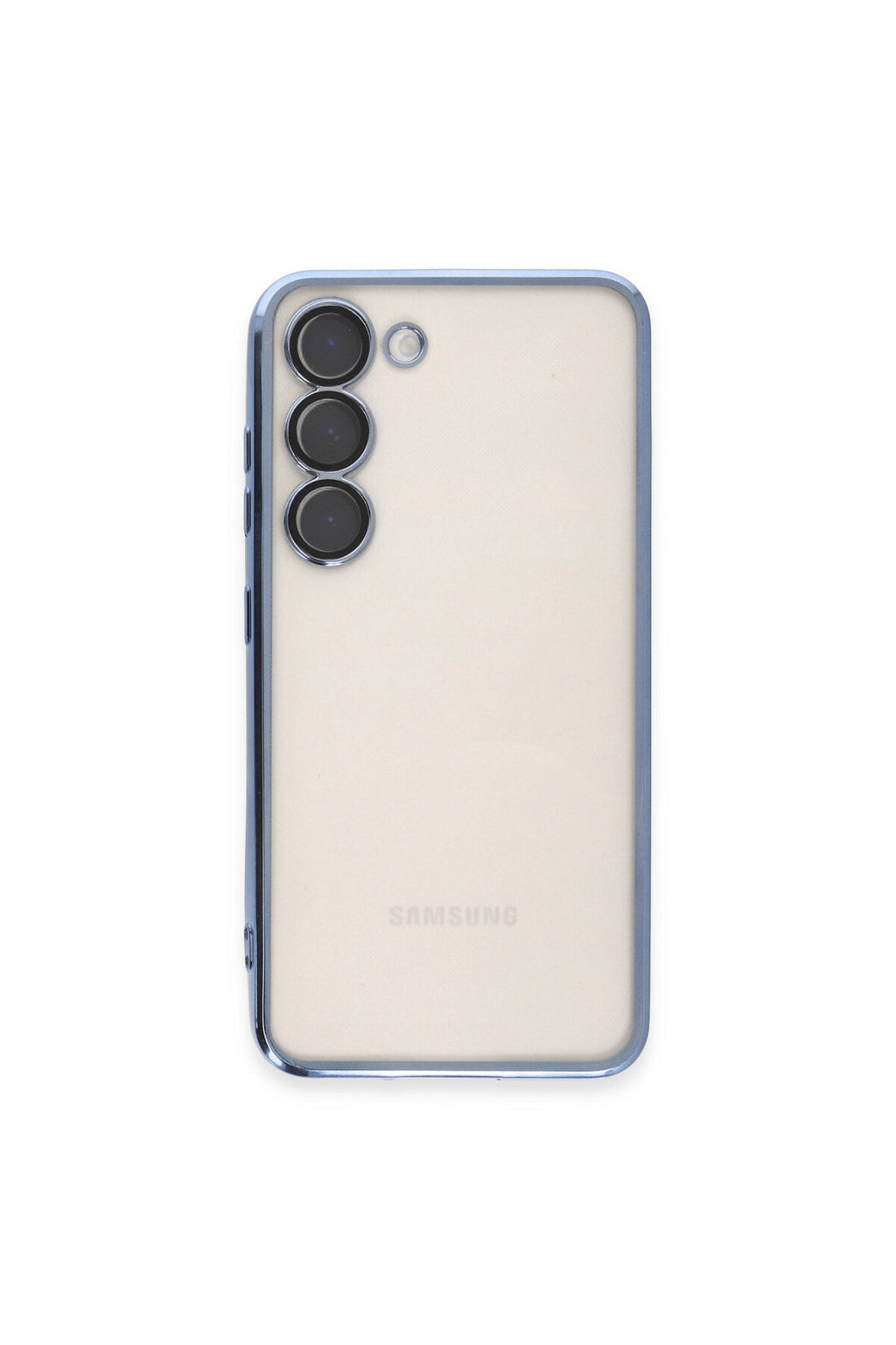Samsung Galaxy S23 Plus Uyumlu Kılıf Lensli Silikon - Açık Mavi