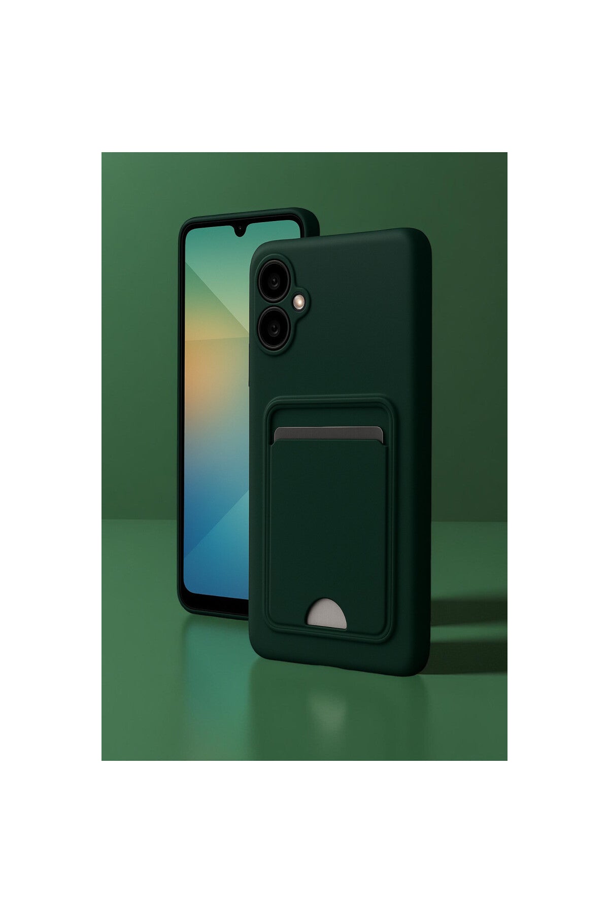 Samsung Galaxy A06 Uyumlu Kılıf Kelvin Kartvizitli Silikon - Mavi