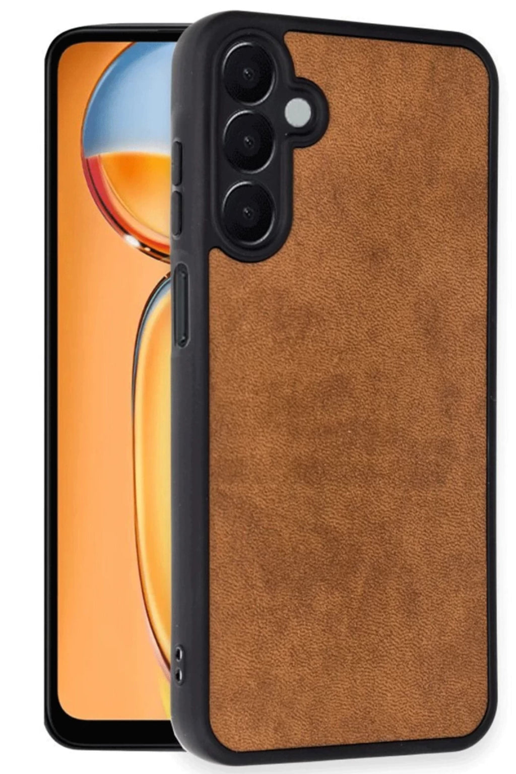 Samsung Galaxy A26 Uyumlu Kılıf Aras Deri Kapak - Taba