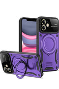 Apple iPhone 11 Uyumlu Kılıf Joy Lens Standlı Kapak - Mor