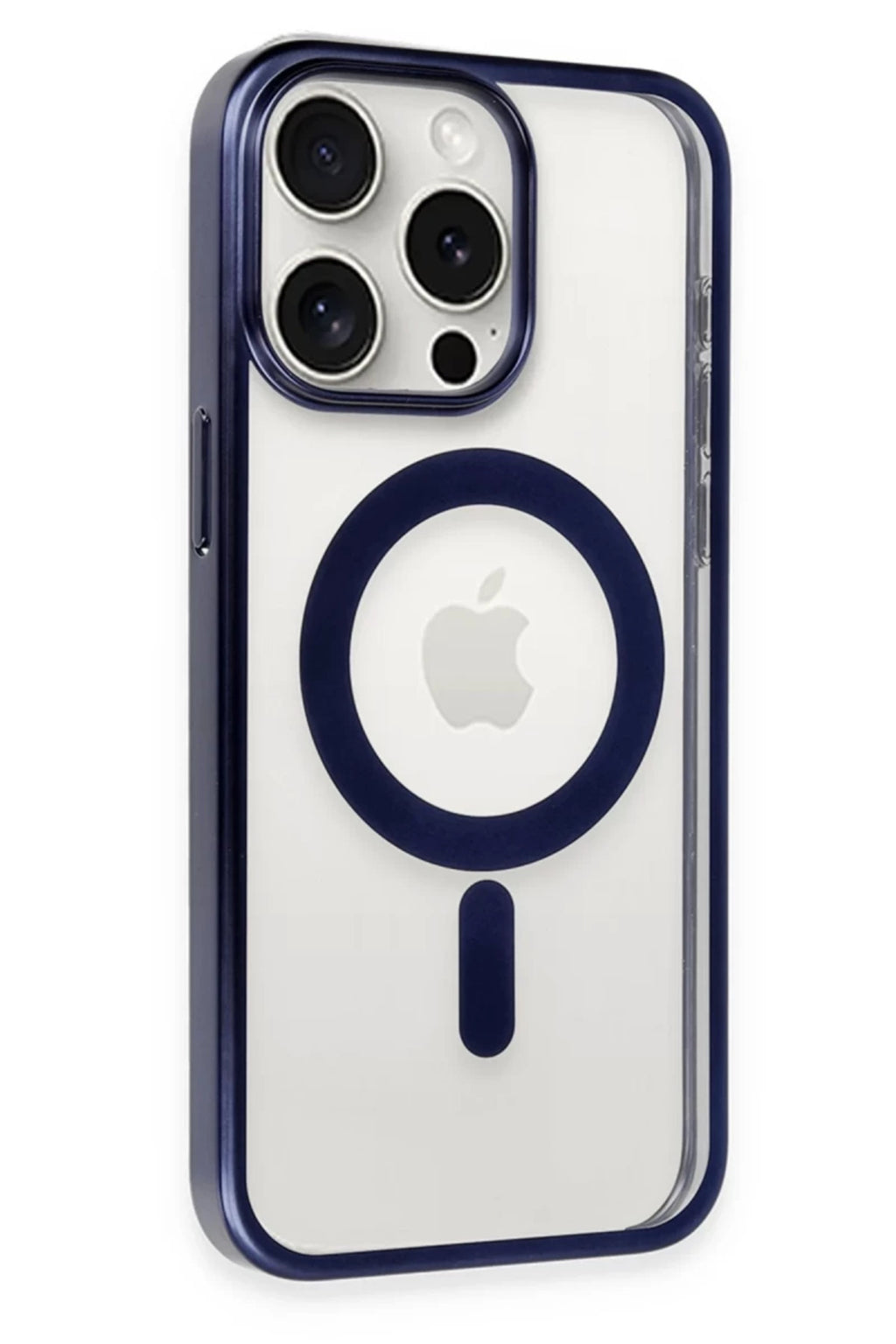 Apple iPhone 15 Pro Max Uyumlu Kılıf Erozi Magsafe Kapak - Lacivert