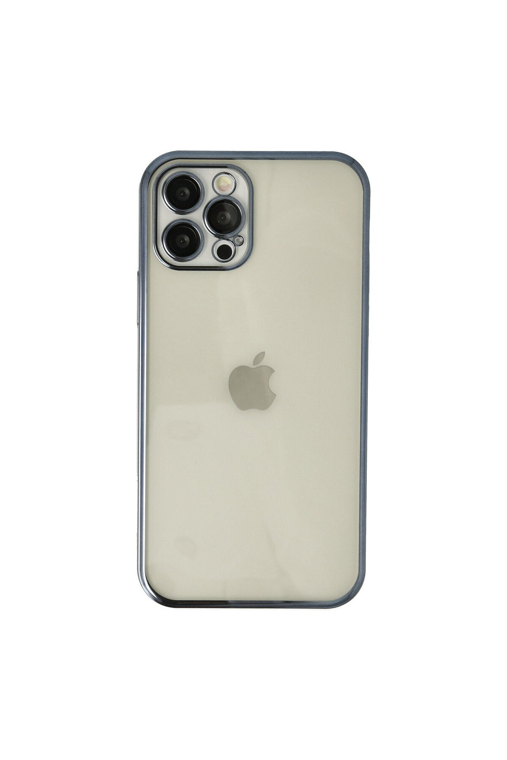 Apple iPhone 12 Pro Uyumlu Kılıf Lensli Silikon - Lacivert
