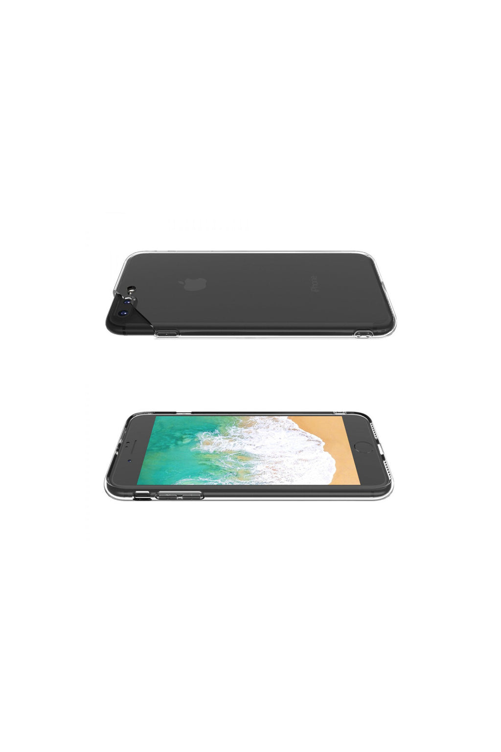 Apple iPhone 8 Plus Uyumlu Kılıf Deluxe 2mm Şeffaf Silikon