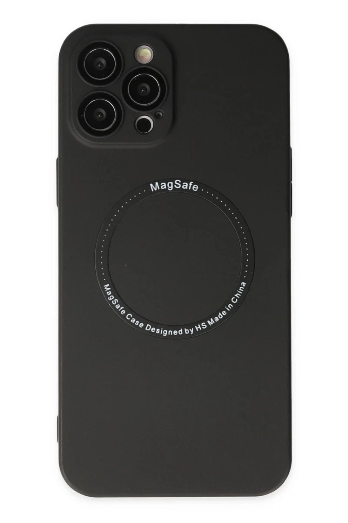 Apple iPhone 12 Pro Uyumlu Kılıf Jack Magneticsafe Lens Silikon - Siyah