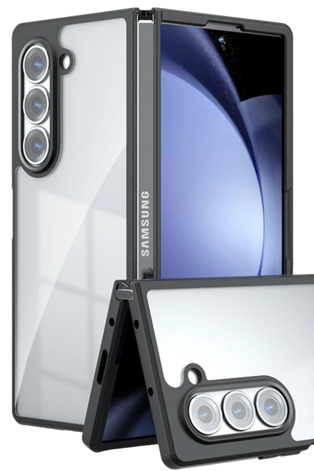 Samsung Galaxy Z Fold 5 Kılıf Blur Fold Kapak - Siyah