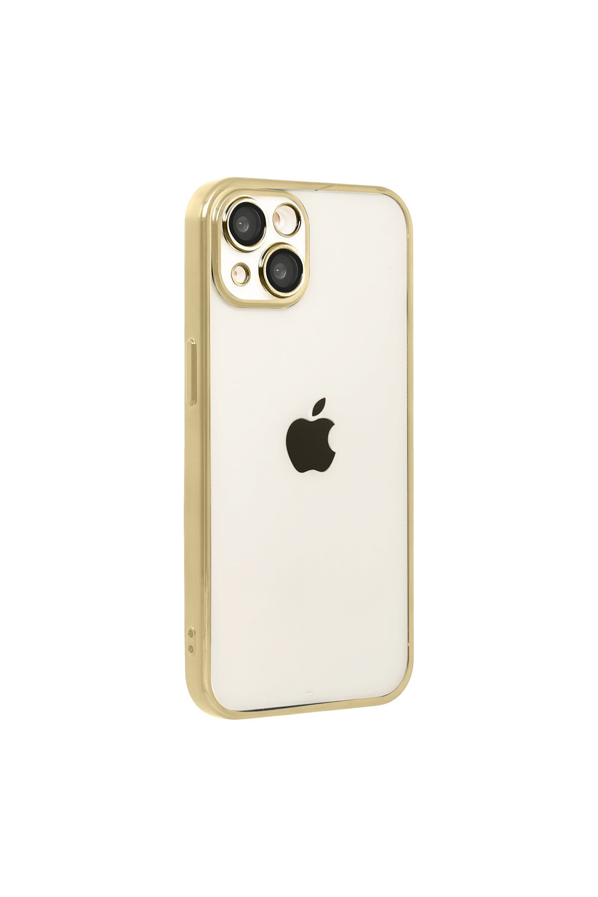 Apple iPhone 15 Uyumlu Lensli Silikon - Gold