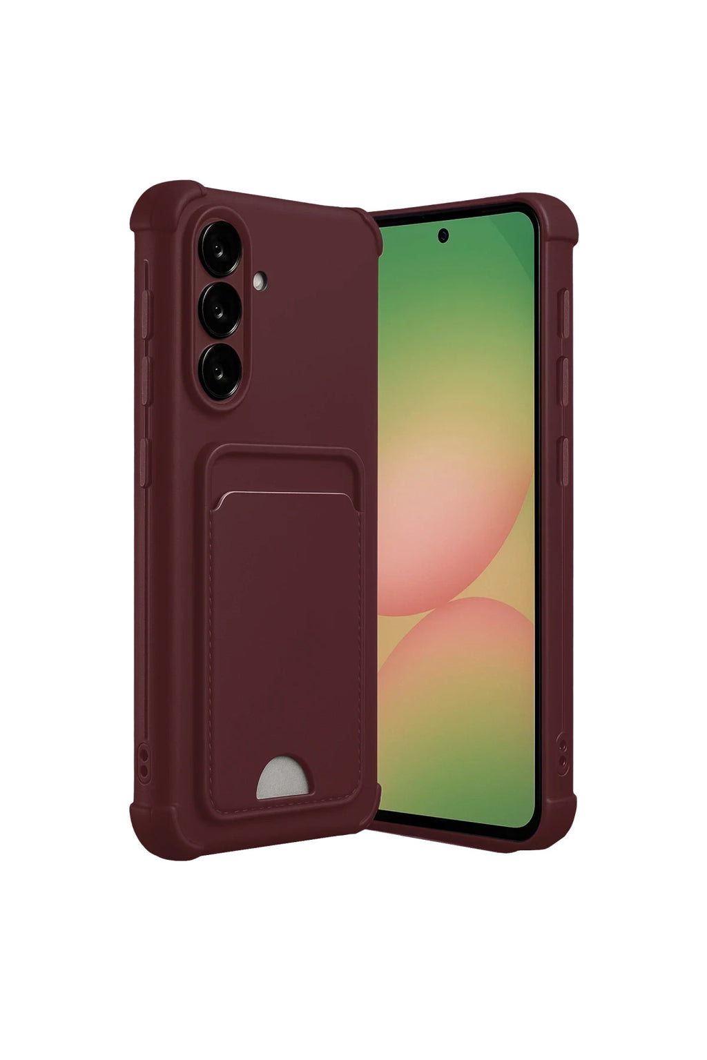 Samsung Galaxy A36 Uyumlu Kılıf Kelvin Kartvizitli Silikon - Bordo