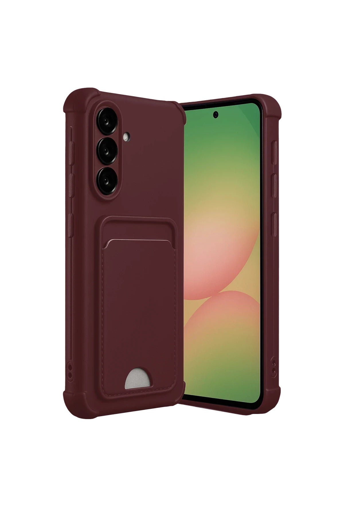 Samsung Galaxy A36 Uyumlu Kılıf Kelvin Kartvizitli Silikon - Bordo