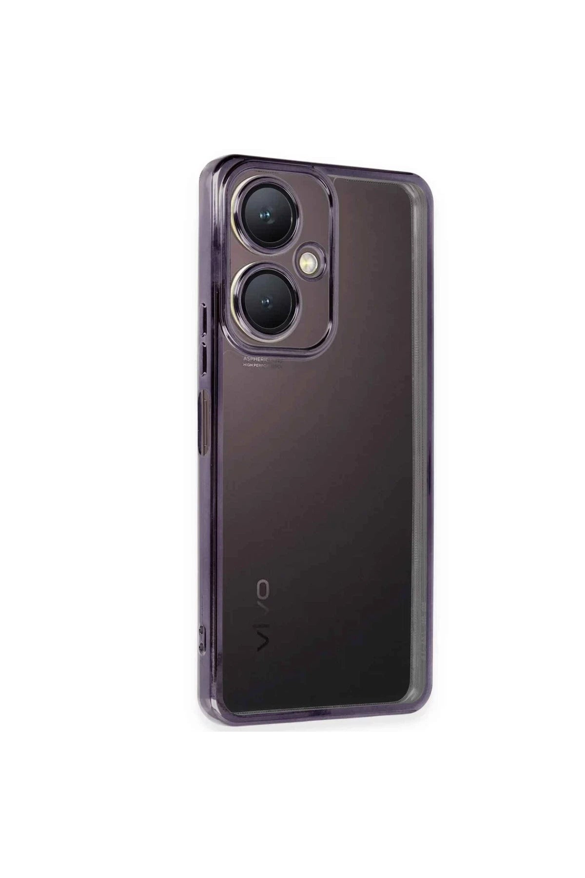 Vivo Y27 Uyumlu Kılıf Lensli Silikon - Mor