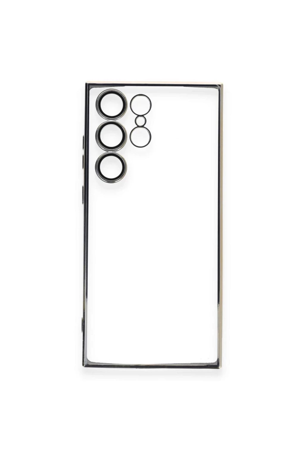 Samsung Galaxy S23 Ultra Uyumlu Kılıf Lensli Silikon - Gold