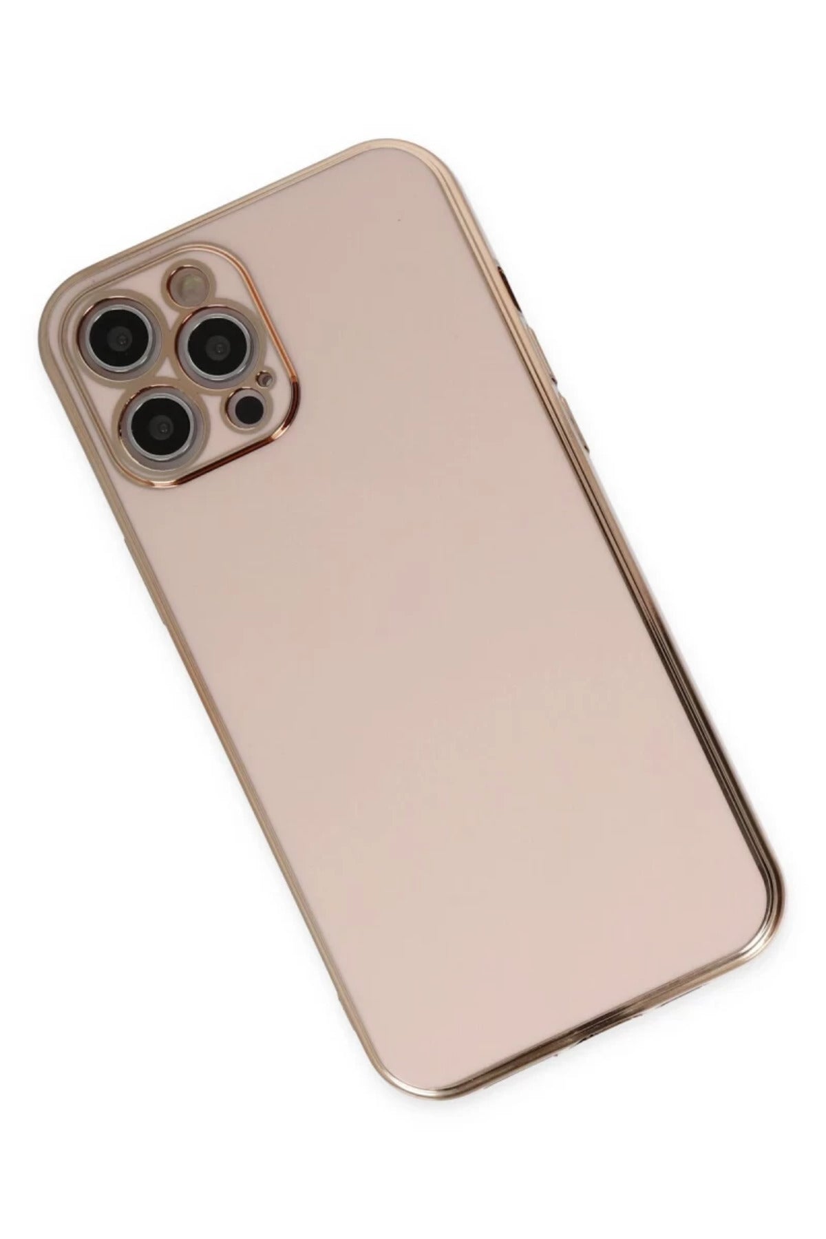 Apple iPhone 12 Pro Max Uyumlu Kılıf Volet Silikon - Pembe