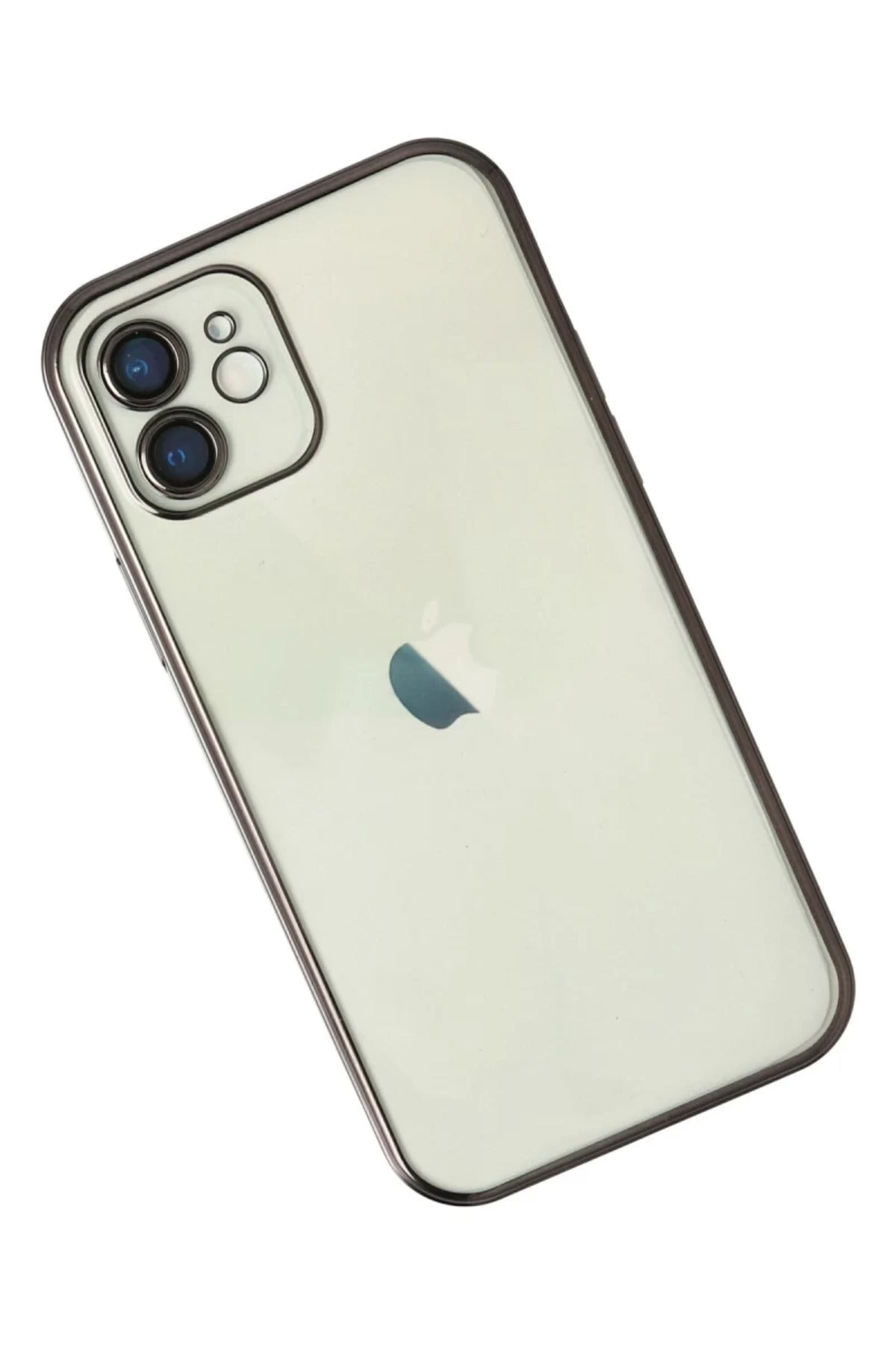Apple iPhone 11 Uyumlu Kılıf Lensli Silikon - Siyah