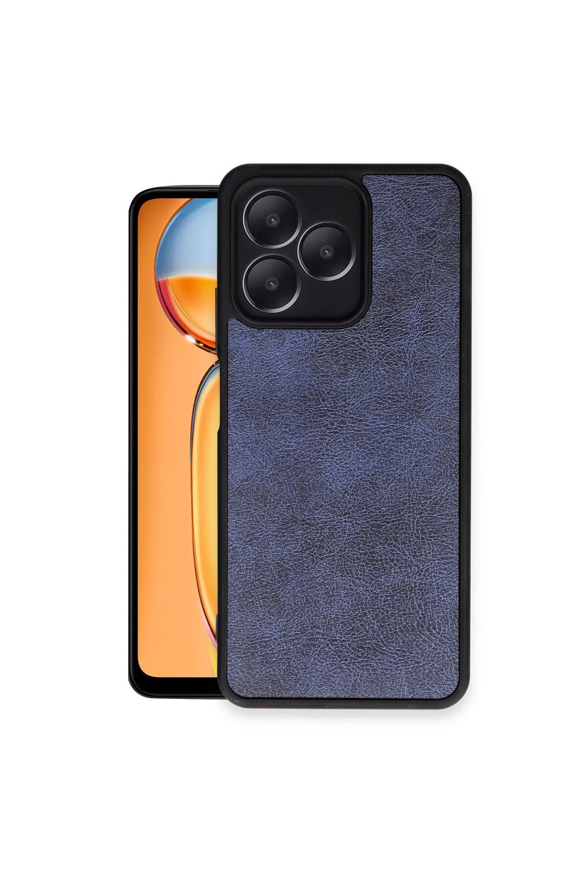Realme Note 50 4G Uyumlu Kılıf Aras Deri Kapak - Lacivert