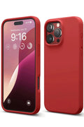Apple iPhone 16 Pro Uyumlu Kılıf First Silikon - Kırmızı
