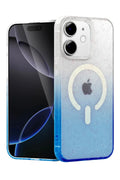 Apple iPhone 12 Uyumlu Pummel Shiny Magsafe Kapak - Mavi