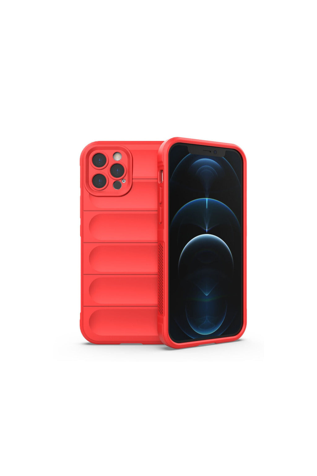 Apple iPhone 12 Pro Max Uyumlu Kılıf Optimum Silikon - Kırmızı