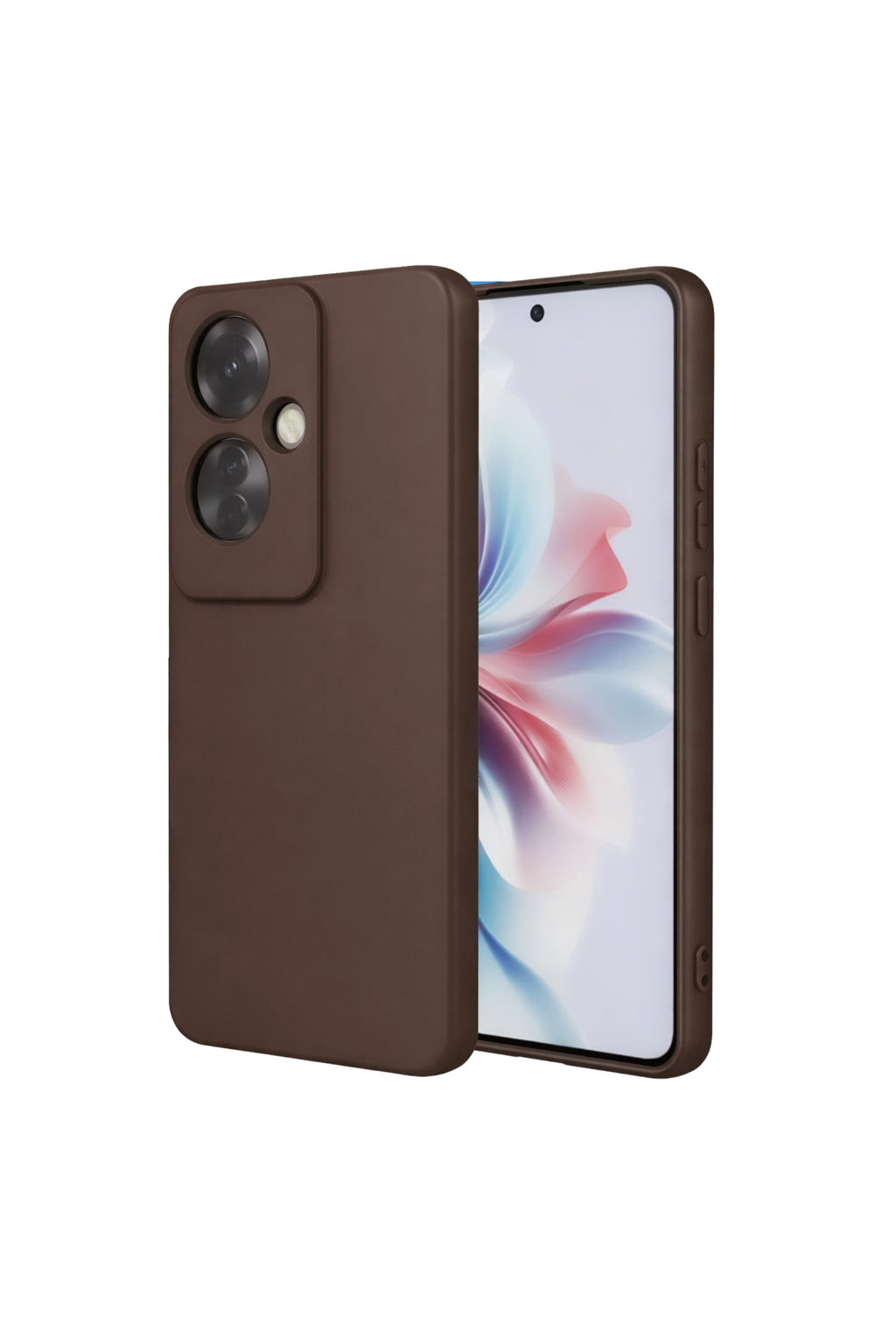 Oppo Reno 11F Uyumlu Kılıf First Silikon - Kahverengi