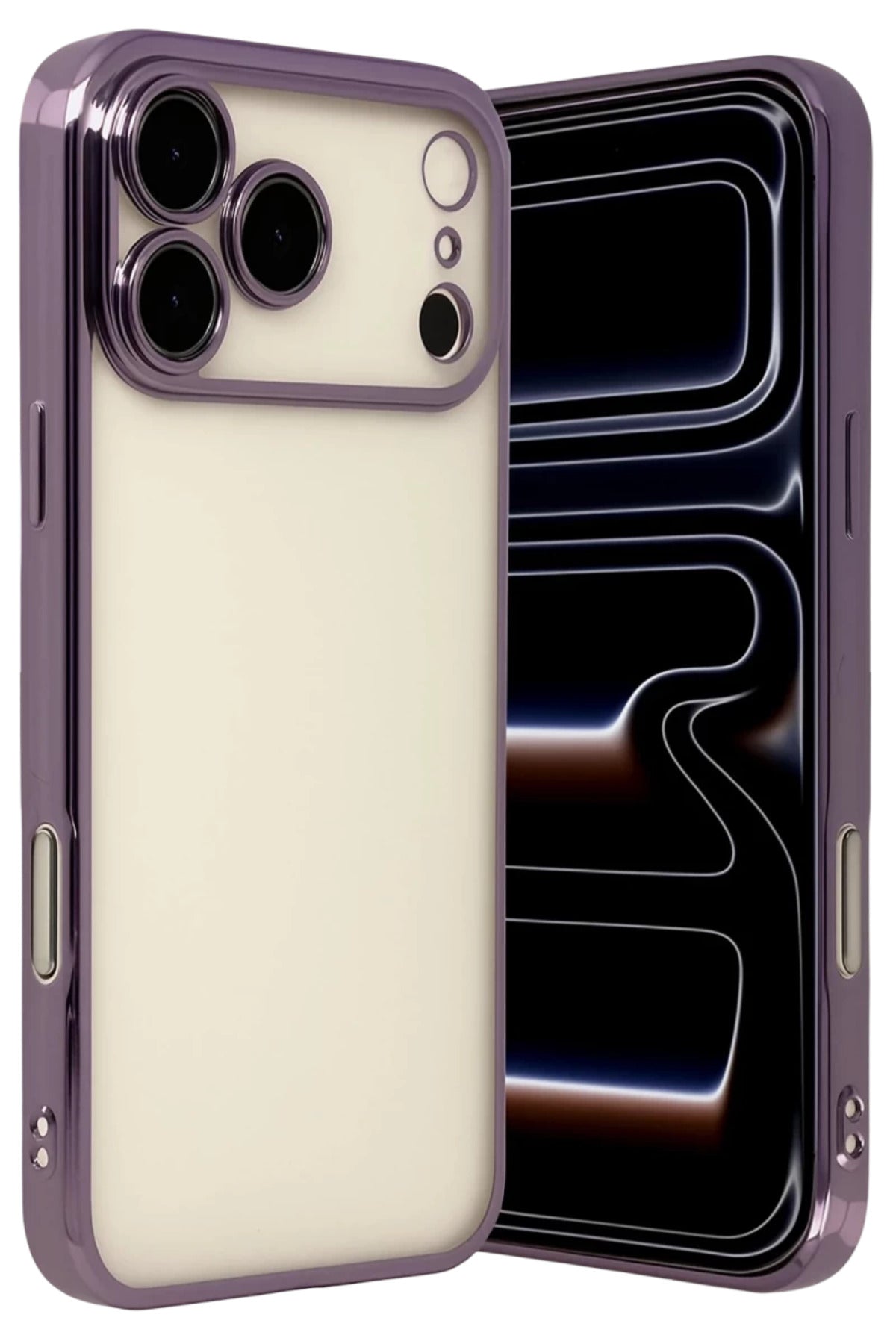 Apple iPhone 17 Pro Uyumlu Lensli Silikon - Mor