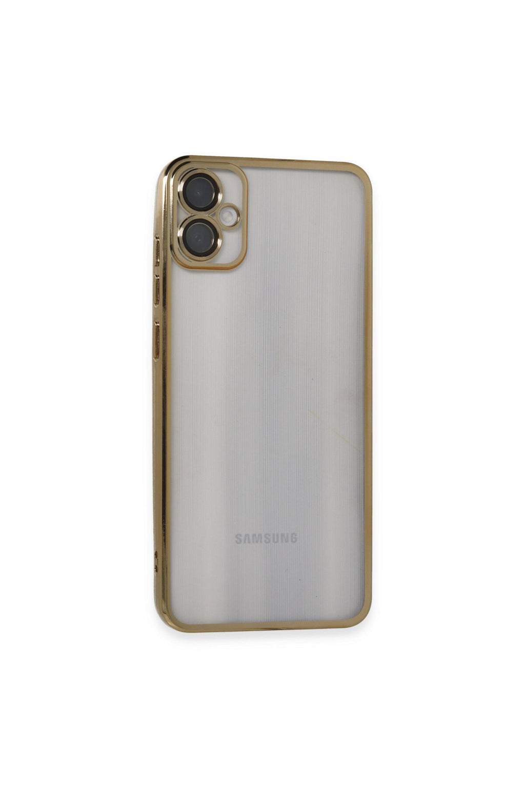 Samsung Galaxy A05 Uyumlu Kılıf Lensli Silikon - Gold